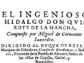 Primera edición de El Quijote de la Mancha