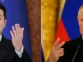 El presidente de Ucrania, Volodymyr Zelensky (Izq.) y Vladimir Putin (Der.)
