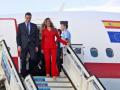 Sánchez y su mujer a su llegada a La Habana