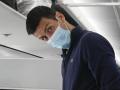 Novak Djokovic en el avión que le llevó a Dubai desde Australia