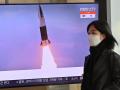 Imágenes de archivo de una prueba de misiles de Corea del Norte