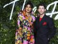 Actress Priyanka Chopra and Nick Jonas attending the Fashion Awards 2021 in London on Monday November 29, 2021.