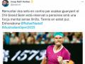 Cuenta de Twitter de Josep Rull en la que escribió un comentario atacando a Rafa Nadal