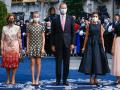 Sus Majestades los Reyes, junto a la Reina Sofía, la Princesa Leonor y la Infanta Sofía, en los Premios Princesa de Asturias de 2021