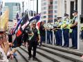 Manifestantes a las puertas del Parlamento neozelandés en Wellington