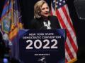 Hillary Clinton durante la Convención Demócrata en Nueva York