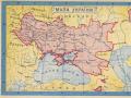 Mapa de Ucrania en 1919 en una postal de correos