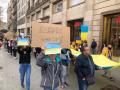 Manifestación en el centro de Barcelona contra el ataque ruso a Ucrania