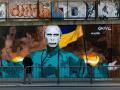 Mural contra la guerra que muestra a Lord Voldemort con el rostro de Putin en Poznan
