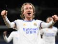 Luka Modric celebra su gol en el Bernabéu
