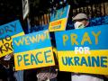 Manifestantes contra la guerra en Ucrania, este sábado en Bangkok