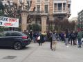Protesta de los alumnos en la Universidad Autónoma de Barcelona