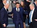 El presidente de EE.UU, Joe Biden, el presidente francés, Emmanuel Macron y el primer ministro británico, Boris Johnson, en la sede de la OTAN