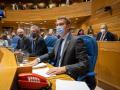 El presidente de la Xunta, Alberto Núñez Feijóo, este martes en el Parlamento gallego