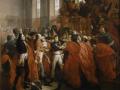 Napoleón abucheado en el Consejo de los Quinientos, con motivo del golpe de Estado del 18 de brumario, pintura de Bouchot