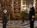 El Rey Felipe recibe en audiencia al coronel Serhii Vtorykh, agregado de Defensa, Militar, Naval y Aéreo de Ucrania en España , este martes en el Palacio Real