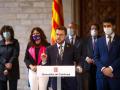El presidente de la Generalitat, Pere Aragonès, comparece tras valorar el supuesto caso de espionaje a independentistas