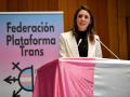 La ministra de Igualdad, Irene Montero, en el encuentro celebrado por la Federación trans del Estado Español Plataforma Trans, el pasado 31 de marzo de 2022