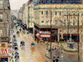 Detalle de 'Rue Saint-Honoré por la tarde. Efecto de lluvia' (1897)
