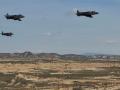 El vuelo de los Harrier españoles durante un ejercicio en Las Bárdenas