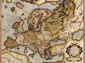 Una versión actualizada del mapa de Europa de 1554 tal como aparece en el atlas de 1595