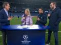 Jorge Valdano, Susana Guash, Gustavo López y Axel Torres, en el post partido del duelo Real Madrid-Manchester City
