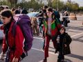 Una familia evacuada de la planta Azovstal de Mariupol el pasado 3 de mayo de 2022