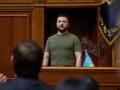 Volodímir Zelenski, en el Parlamento de Ucrania, el pasado mes de mayo