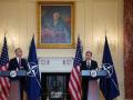 El secretario de Estado de EE. UU., Antony Blinken, y el secretario general de la OTAN, Jens Stoltenberg, en Washington D.C