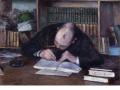 Cuadro 'Hombre escribiendo en su estudio', de Caillebotte