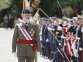 Felipe VI, pasa revista a la Guardia Real en el Cuartel de 'El Rey' en los aledaños del Palacio Real de El Pardo de Madrid