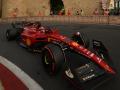 El Ferrari de Charles Leclerc durante la clasificación en Bakú