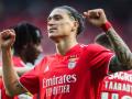 Darwin Núñez celebra un gol con el Benfica