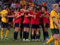 Las jugadoras de la Selección femenina celebran un gol ante Australia