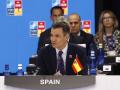 Otro fallo de protocolo: colocan la bandera de España invertida junto a Sánchez en la cumbre de la OTAN