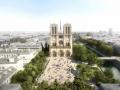 Vista general del proyecto de urbanización de la explanada de la Catedral de Notre-Dame