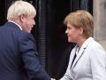 El primer ministro británico, Boris Johnson, y la primera ministra escocesa, Nicola Sturgeon