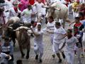 Imagen del primer encierro de los Sanfermines 2022
