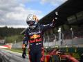Max Verstappen celebra su victoria en la carrera al sprint en Austria