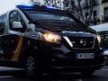 Un coche de Policía Nacional el día en que ha comenzado un plan específico contra las bandas juveniles, en Atocha