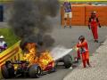 El Ferrari de Carlos Sainz, en llamas durante el GP de Austria 2022