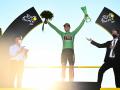 Wout Van Aert celebra ser el piloto más combativo, maillot verde del Tour de Francia