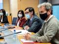 Carolina Darias, Salvador Illa y Fernando Simón, durante una reunión del grupo COVID-19 en septiembre de 2020.