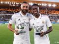 Benzema y Vinicius, con los premios a mejores jugadores de la pasada Champions