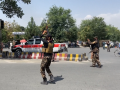Los talibanes trataron de dispersas la manifestación con varios disparos al aire