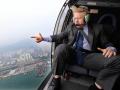 Mayor of London Boris Johnson takes a helicopter ride over Hong Kong as part of week long visit to China to promote trade between the far east and London.