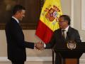 Pedro Sánchez junto al presidente de Colombia, Gustavo Petro