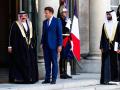 El presidente francés, Emmanuel Macron junto al rey de Baréin, Hamad bin Isa Jalifa