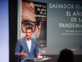 Pedro Sánchez, interviene en el acto de presentación del libro "El año de la pandemia", de Salvador Illa.