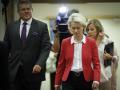 La presidenta de la Comisión Europea, Ursula von der Leyen, llega a la Conferencia de Presidentes en el Parlamento Europeo en Bruselas, Bélgica, el 8 de septiembre de 2022.